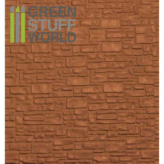 The Home Crafters Ltd. Plasticard & Foamboard Green Stuff World: Textured ABS Plasticard Sheet - Smooth Rock Wall