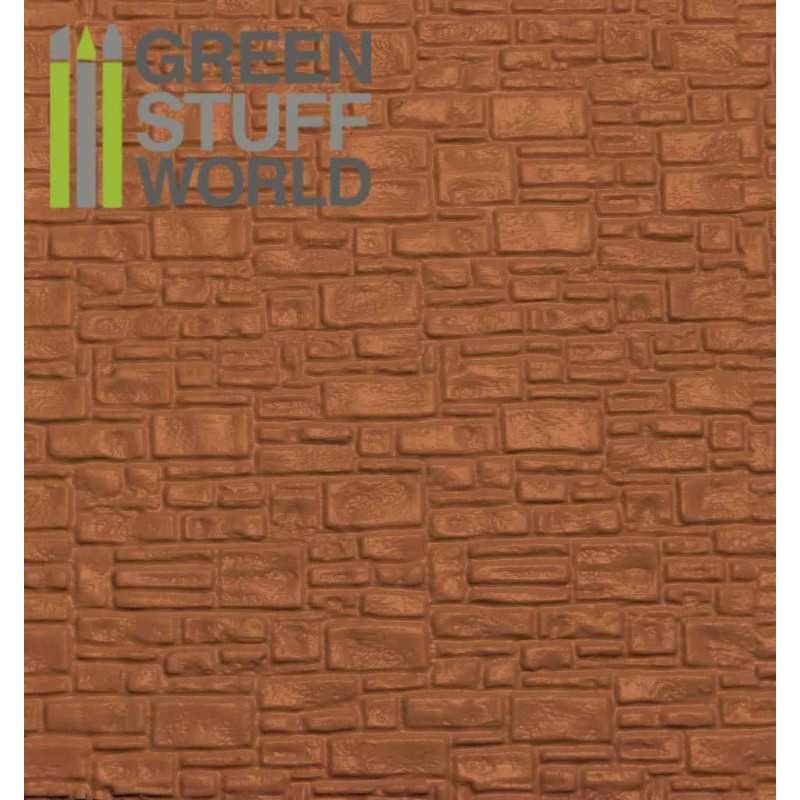 The Home Crafters Ltd. Plasticard & Foamboard Green Stuff World: Textured ABS Plasticard Sheet - Smooth Rock Wall