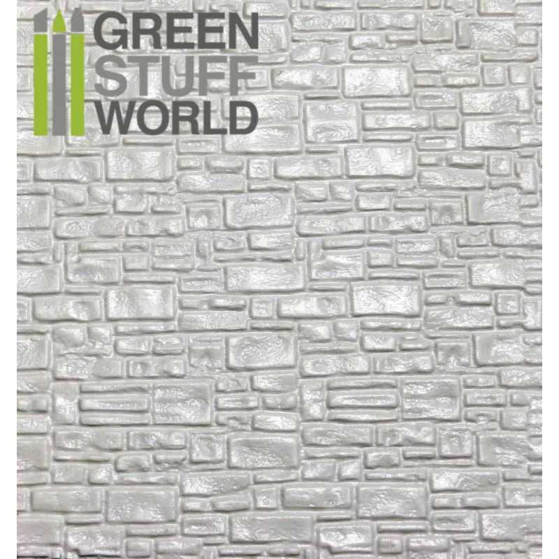 The Home Crafters Ltd. Plasticard & Foamboard Green Stuff World: Textured ABS Plasticard Sheet - Smooth Rock Wall