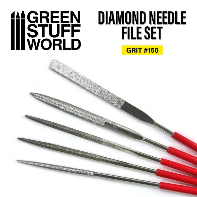 The Home Crafters Ltd. Sanding & Filing Green Stuff World: Diamond Needle File Set x5