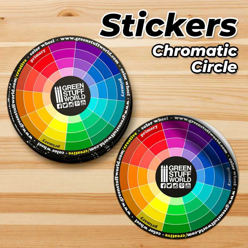 The Home Crafters Ltd. Stickers Green Stuff World: Colour Wheel Chromatic Circle Sticker