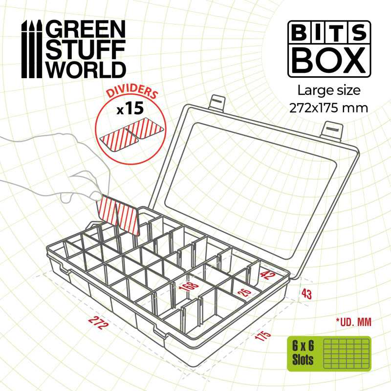 The Home Crafters Ltd. Storage Green Stuff World: Storage Bits Box