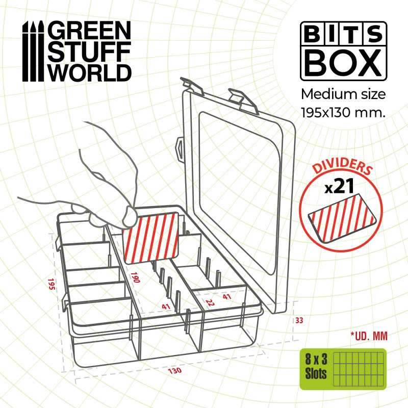The Home Crafters Ltd. Storage Green Stuff World: Storage Bits Box