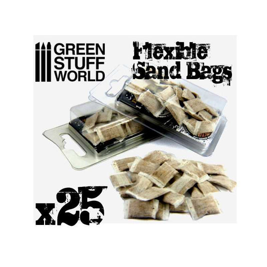The Home Crafters Ltd. Terrain Green Stuff World: Scale Flexible Sand Bags for Dioramas and Scenery x25