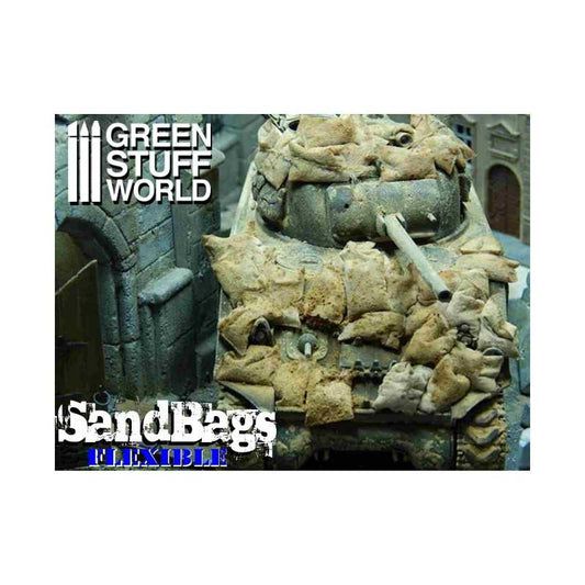 The Home Crafters Ltd. Terrain Green Stuff World: Scale Flexible Sand Bags for Dioramas and Scenery x25