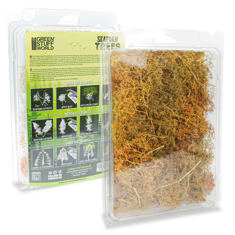 The Home Crafters Ltd. Terrain Green Stuff World: Scale Model Seafoam Diorama Trees (mix)