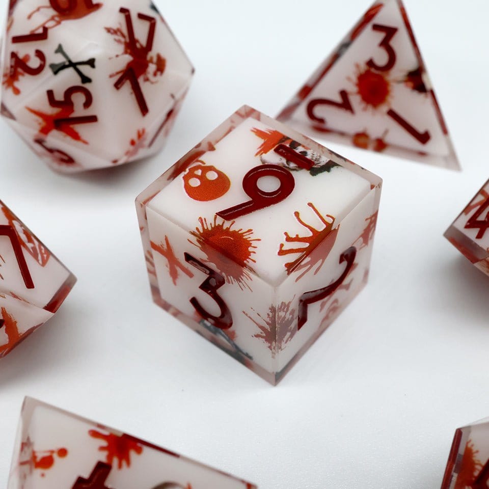 Tabletop Dominion DICE Touch of Death | Art Core Dice| 7 Piece Set
