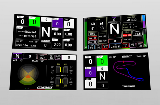Trak Racer UK Electronics Conspit CSD SimHub Dashboard – 5″ IPS Race Display with RGB Alerts