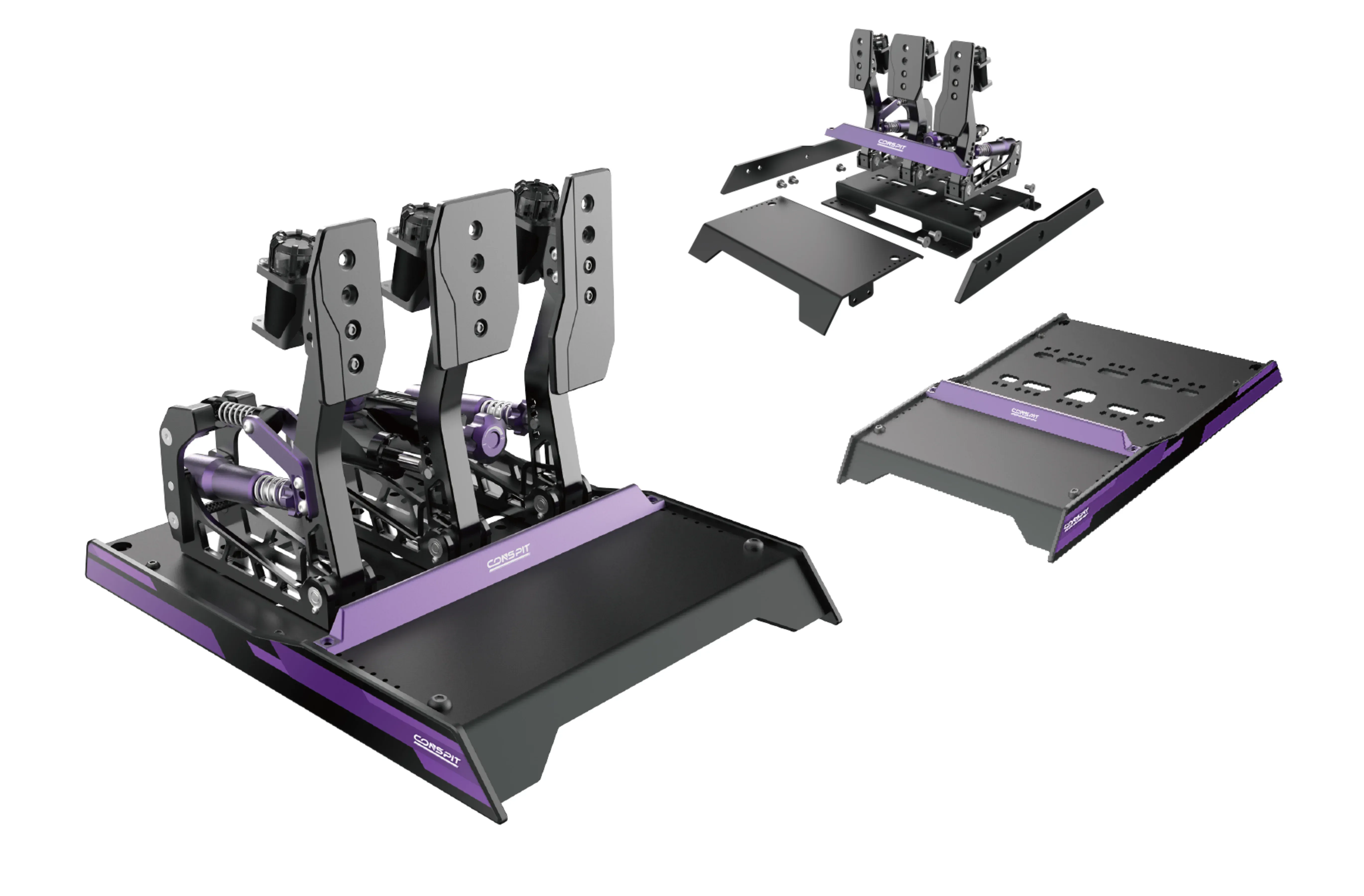 Trak Racer UK Pedals Conspit CPP-Lite 3 Pedal Set – Hydraulic Load Cell Sim Racing Pedals