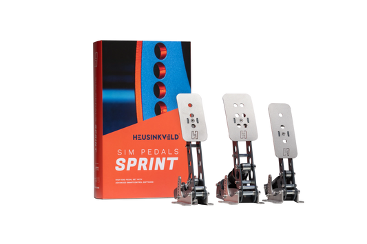 Trak Racer UK Pedals Heusinkveld Sprint 3-Pedal Set (Black) – Professional Sim Racing Brake, Throttle & Clutch | Load Cell Precision