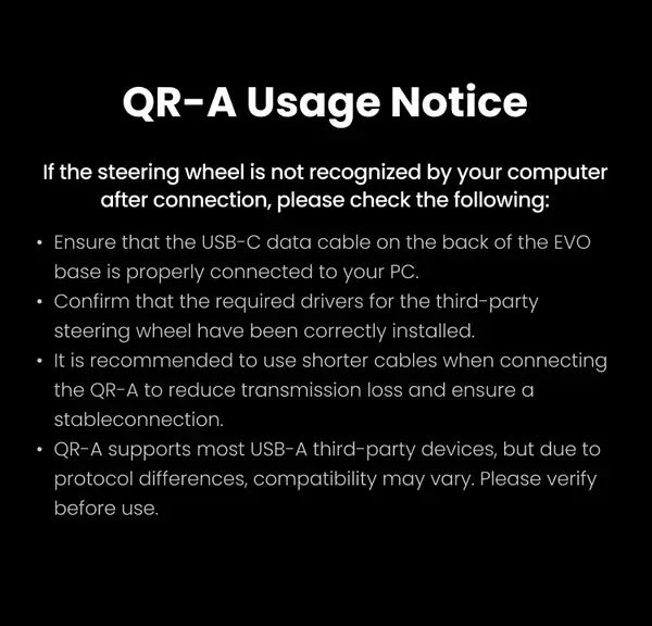 Trak Racer UK Wheel Accessories Simagic Alpha EVO USB Quick Release (QR-A) SRM Adapted