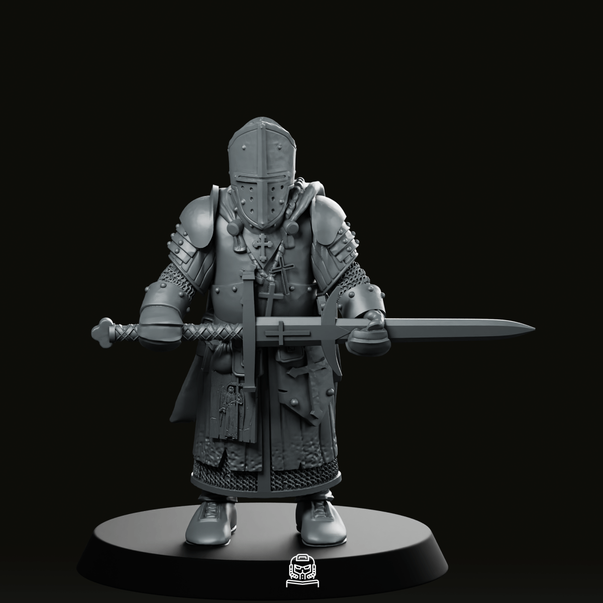 We Print Miniatures Western Miniature Trench Crusade  Sword Priest Miniature