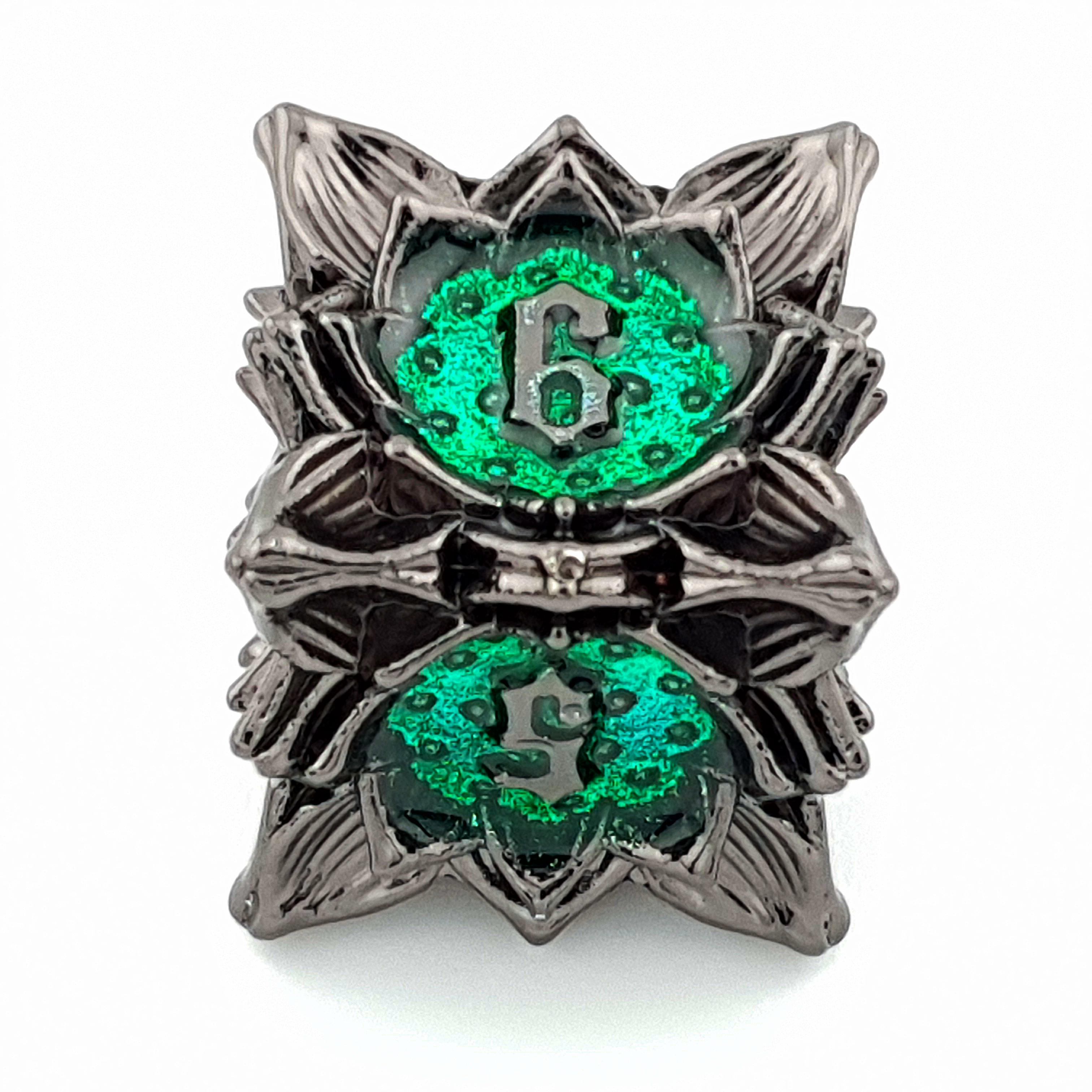 Twighlight Lotus | Solid Metal Dice | 7 Piece Set - DICE