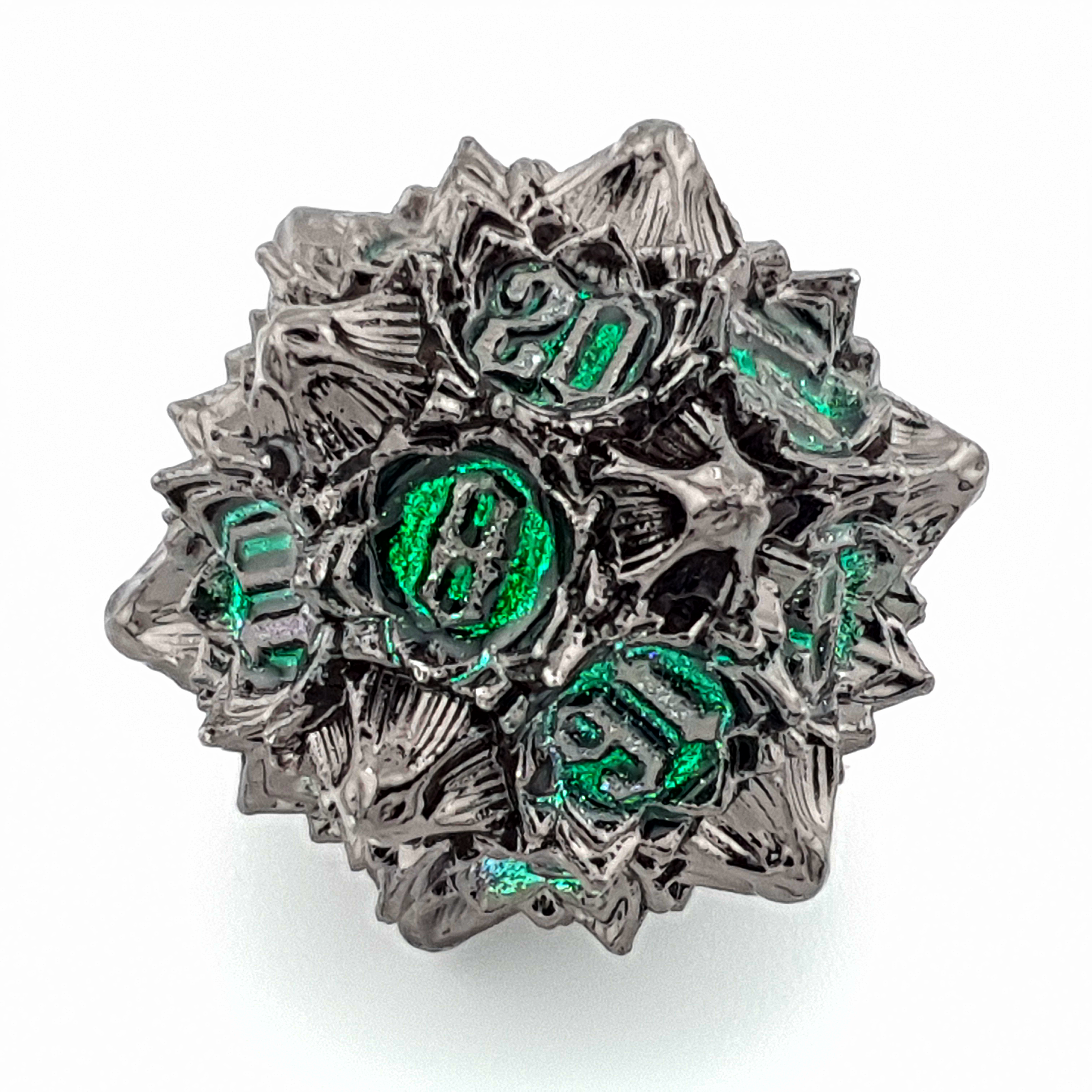 Twighlight Lotus | Solid Metal Dice | 7 Piece Set - DICE