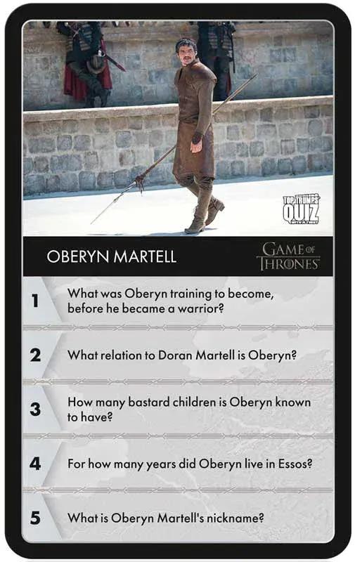 U&C Solutions Ltd Card Game Game of Thrones Top Trumps Quiz | 500 Questions Across All 8 Seasons