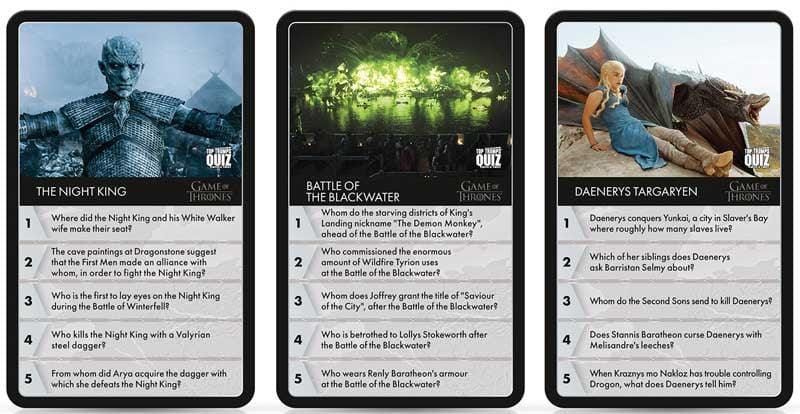U&C Solutions Ltd Card Game Game of Thrones Top Trumps Quiz | 500 Questions Across All 8 Seasons