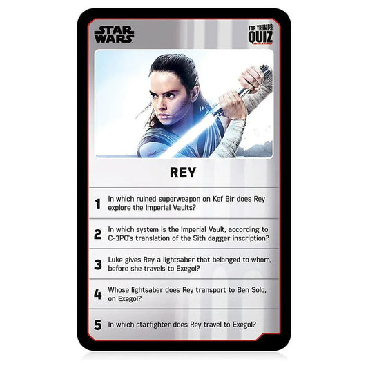 U&C Solutions Ltd Card Game Top Trumps Quiz Star Wars 500 Questions The Skywalker Saga Twist Kids Game
