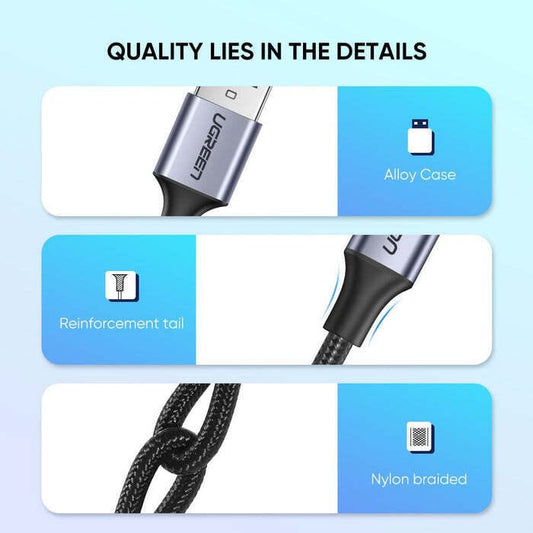 UGREEN 3A USB type to USB C Charging Cable - Quick Charge 3.0 - 2.0