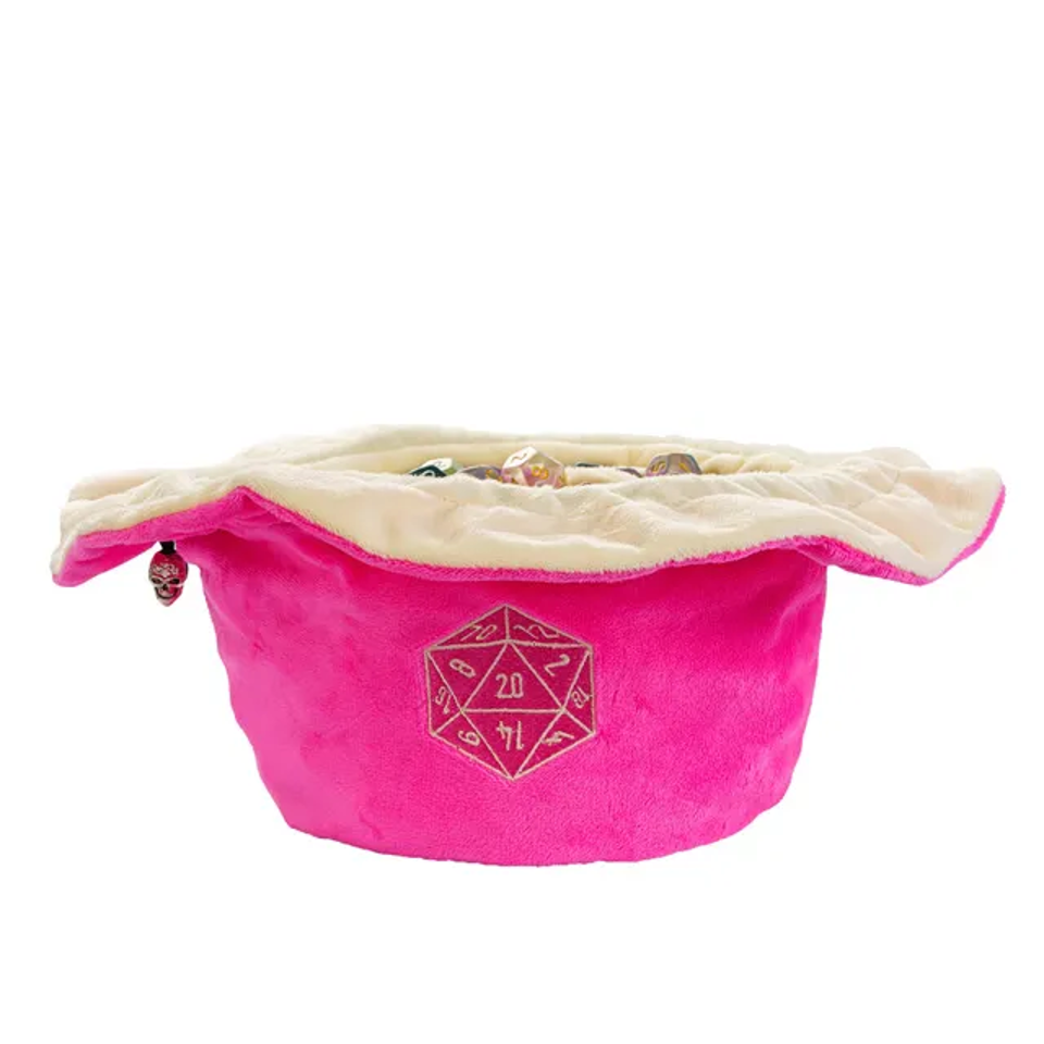 Velvet Vault | Super-Soft Large Dice Bag | Pink - Bags
