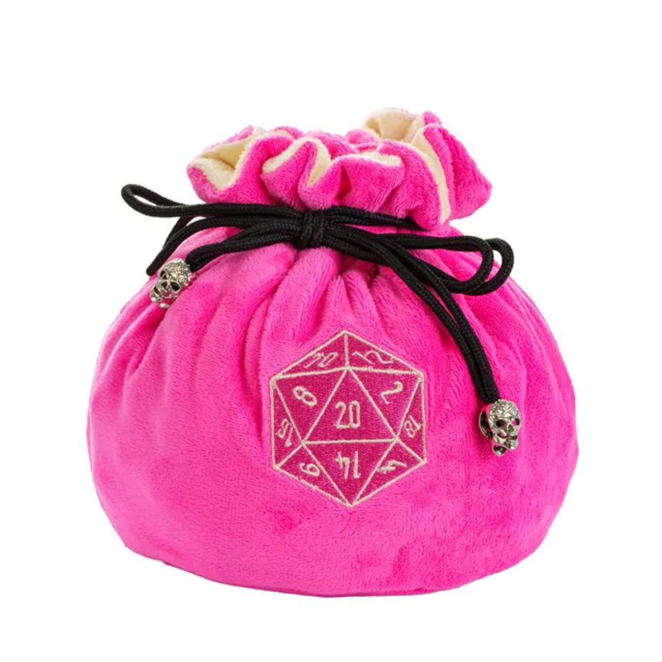 Velvet Vault | Super-Soft Large Dice Bag | Pink - Bags