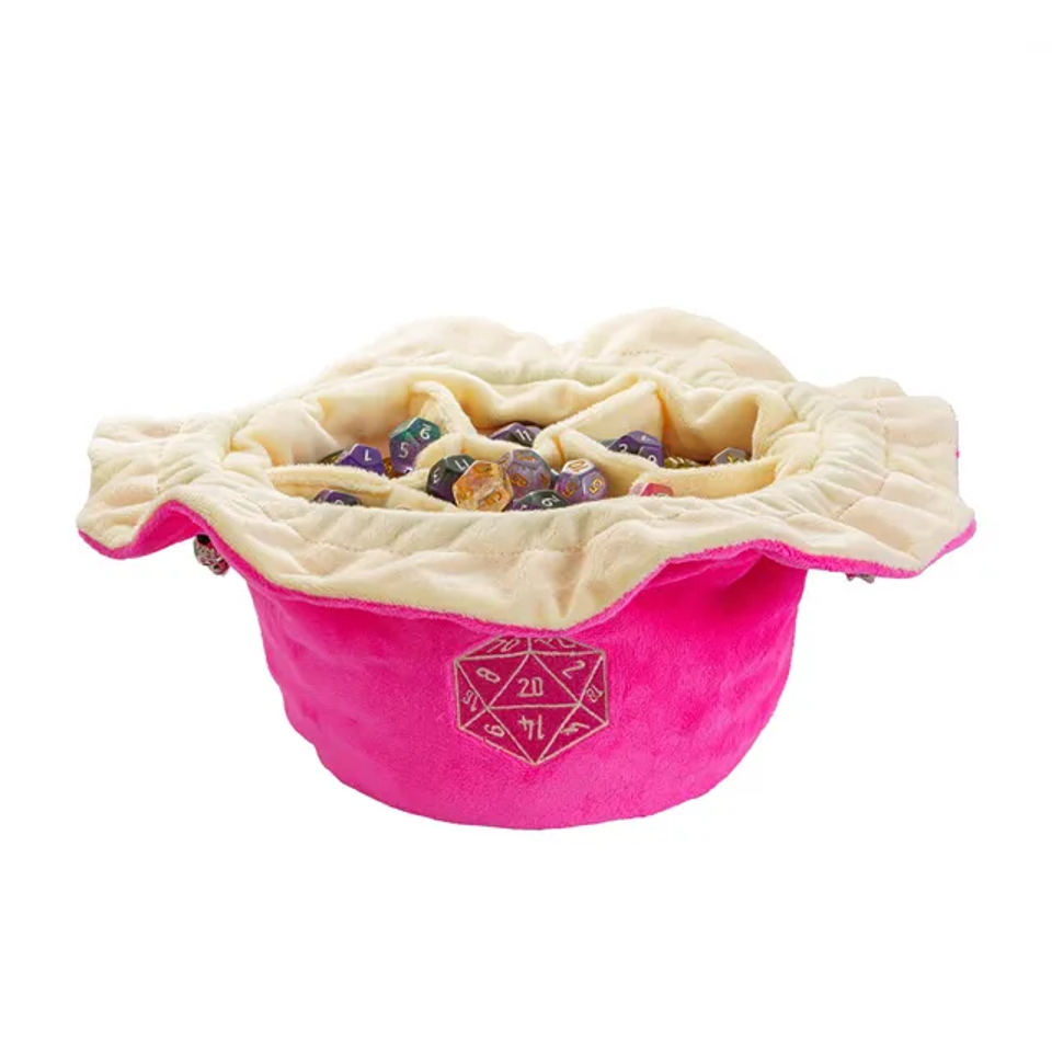 Velvet Vault | Super-Soft Large Dice Bag | Pink - Bags
