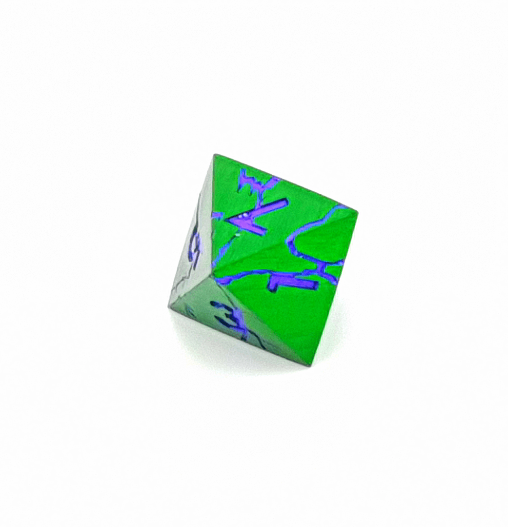 Tabletop Dominion DICE Venom Vein | Solid Metal Dice | 7 Piece Set