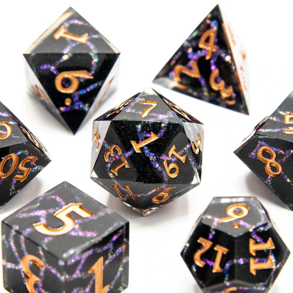 Violet Rift | Art Core Dice| 7 Piece Set - DICE