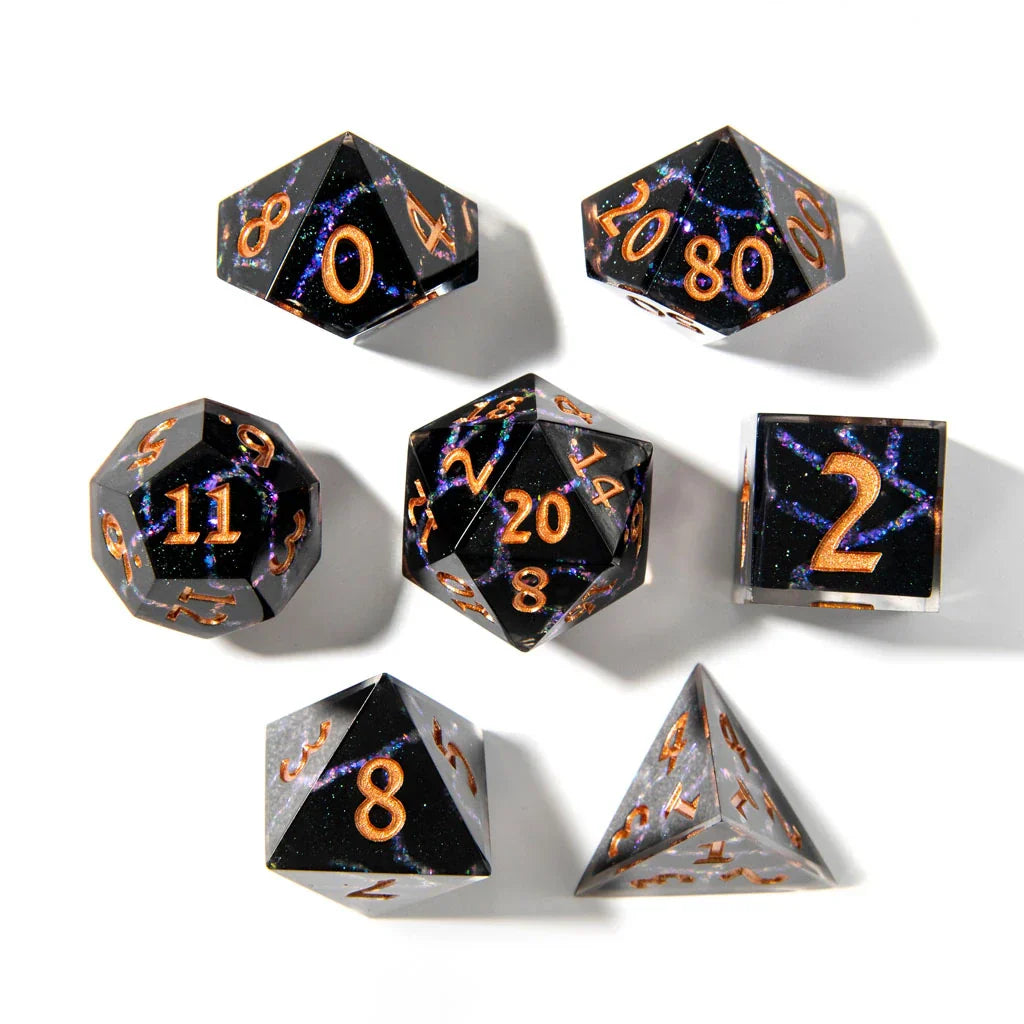 Violet Rift | Art Core Dice| 7 Piece Set - DICE