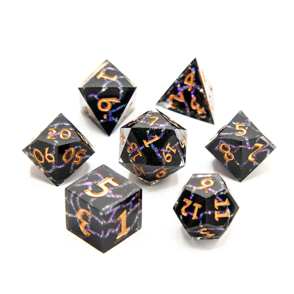 Violet Rift | Art Core Dice| 7 Piece Set - DICE