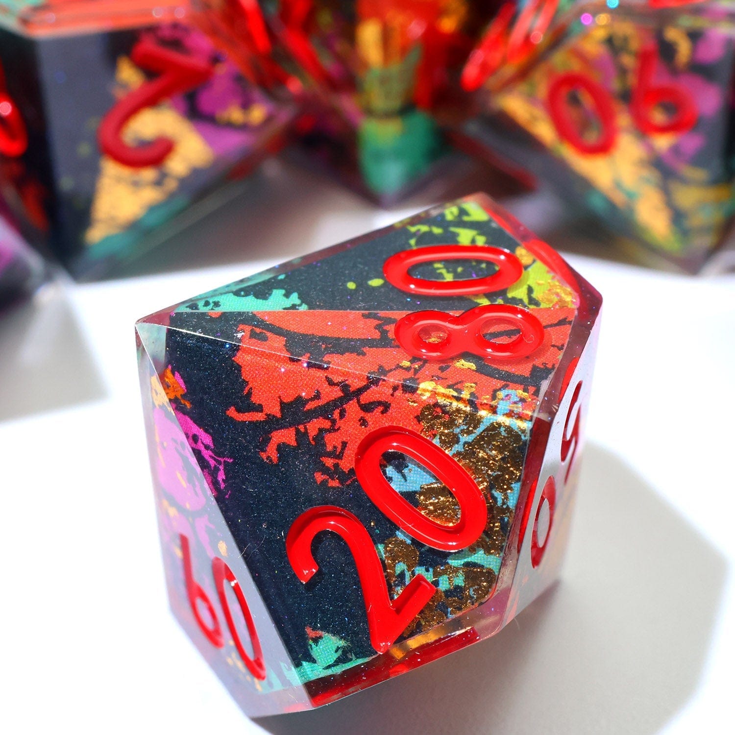Tabletop Dominion DICE Voltaic Bloom | Art Core Dice | 7 Piece Set