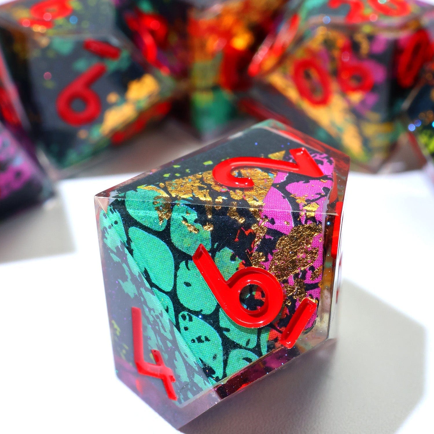 Tabletop Dominion DICE Voltaic Bloom | Art Core Dice | 7 Piece Set