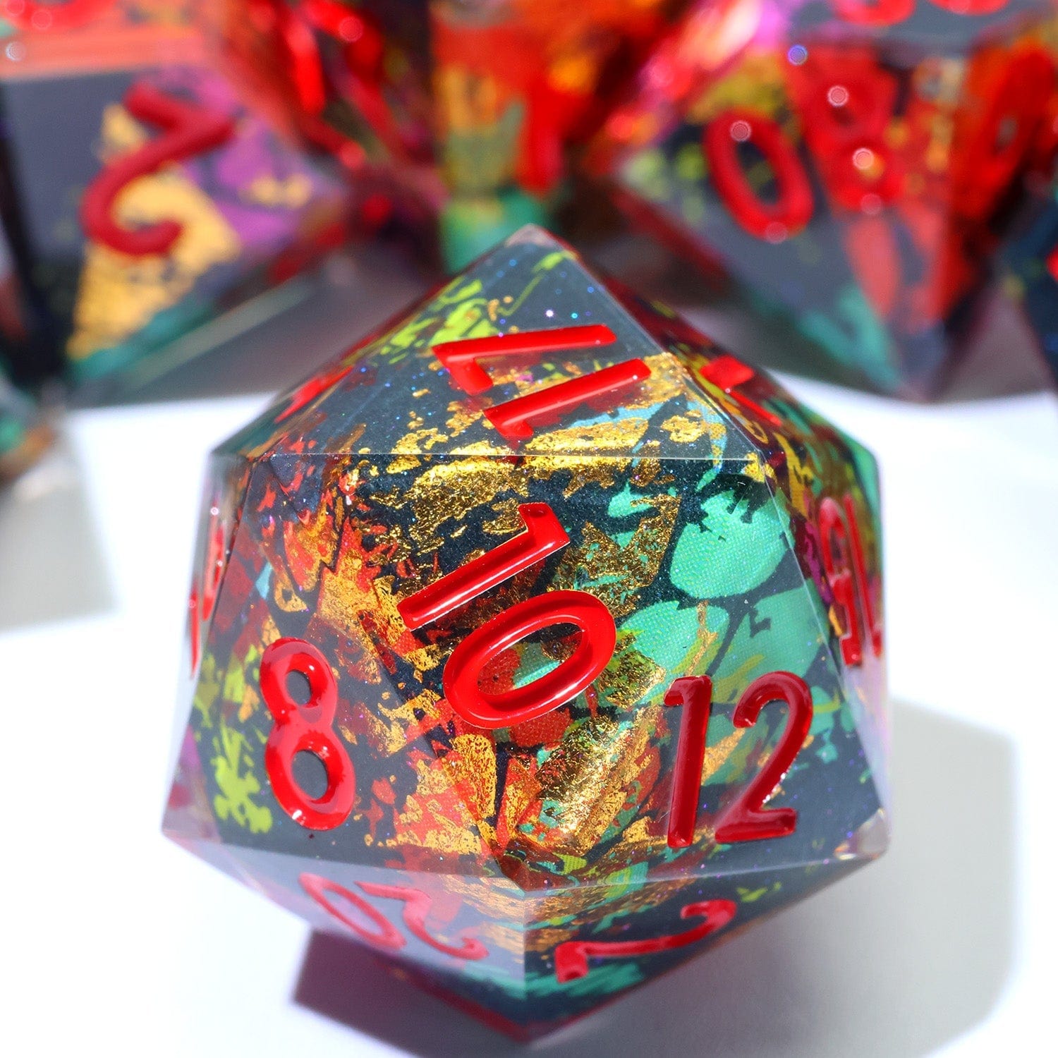 Tabletop Dominion DICE Voltaic Bloom | Art Core Dice | 7 Piece Set