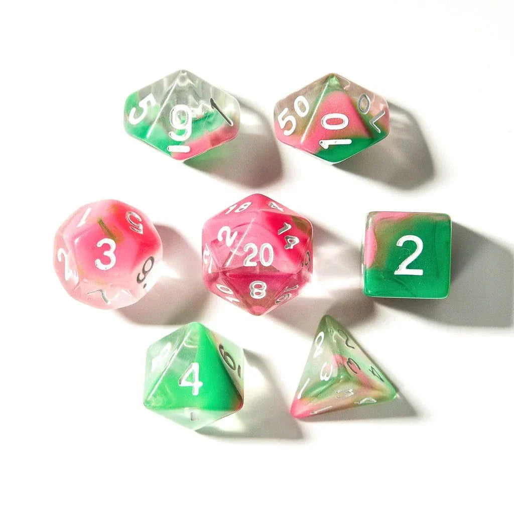 Tabletop Dominion DICE Watermelon Sugar | Acrylic Dice | 7 Piece Set