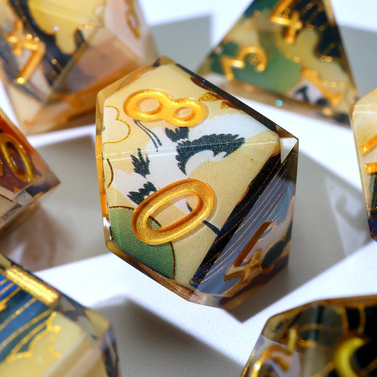 Tabletop Dominion DICE Whispering Glade | Art Core Dice | 7 Piece Set