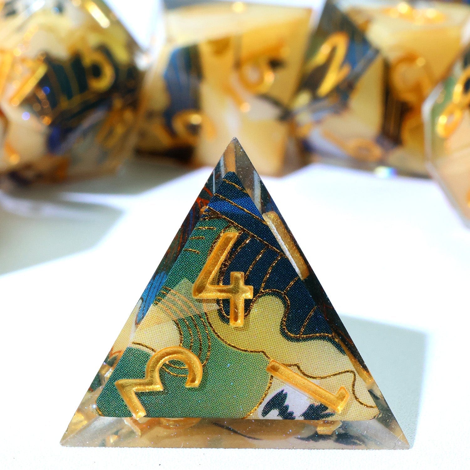 Tabletop Dominion DICE Whispering Glade | Art Core Dice | 7 Piece Set