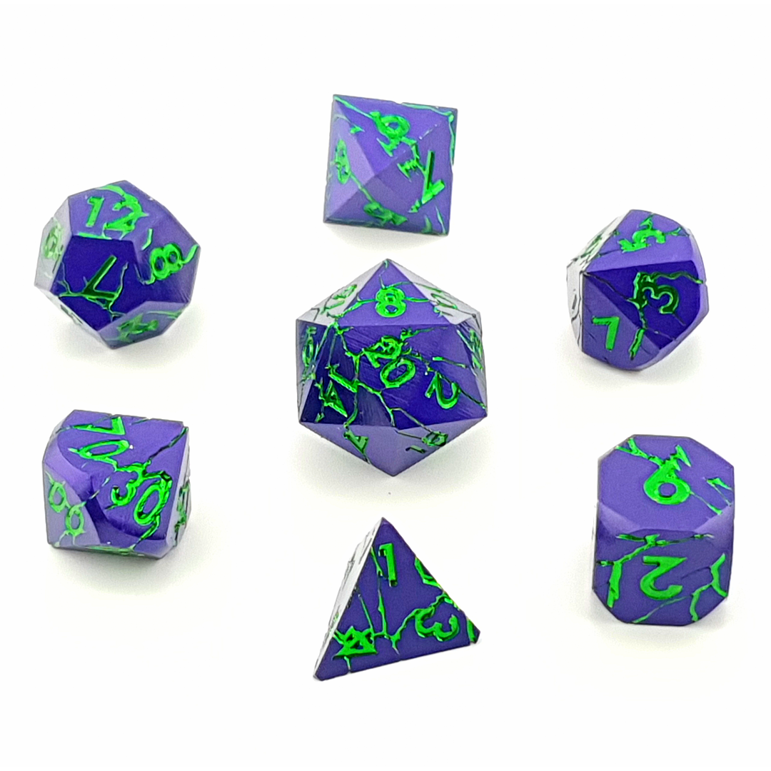 Wraith Bloom | Solid Metal Dice | 7 Piece Set - DICE